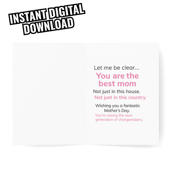 Obama Mother's Day Card (Digital Download)