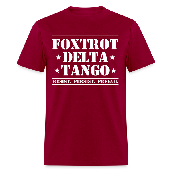 Foxtrot Delta Tango T Shirt - dark red