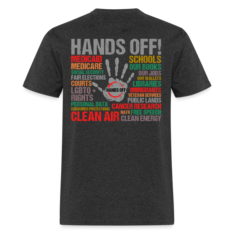 Resist The Statue of Liberty Hands Off T Shirt - heather black