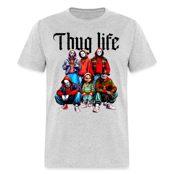 Thug Life Halloween T Shirt - heather gray