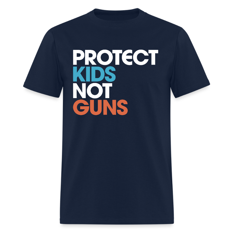 Protect Kids Not Guns T Shirt - navy