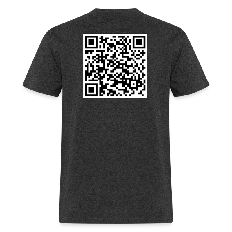 Matthew 6:5-13 Verse QR Code T Shirt - heather black