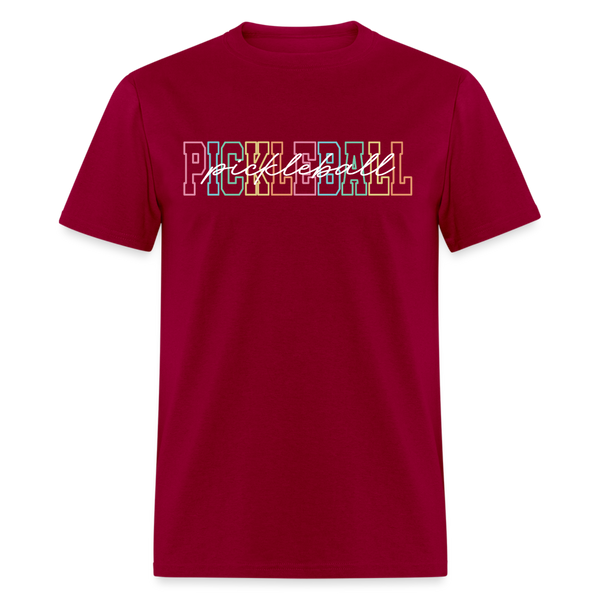 Pickleball T Shirt - dark red