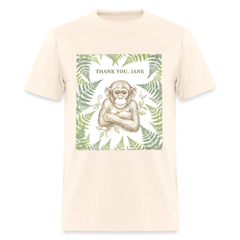 Thank You Jane Goodall T Shirt - 5 - natural