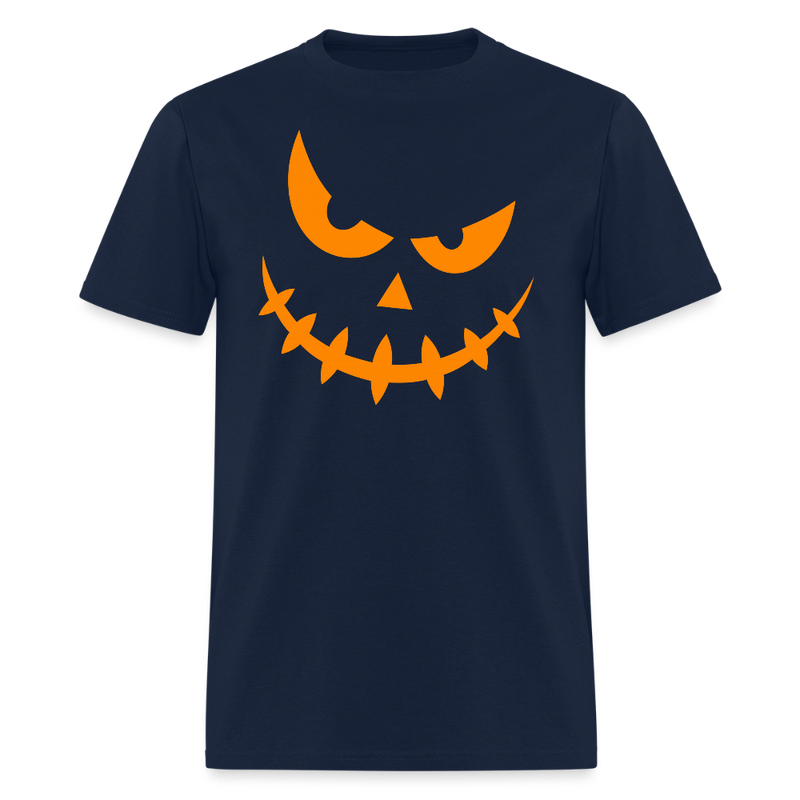 Pumpkin Faces Halloween T Shirt - 4 - navy
