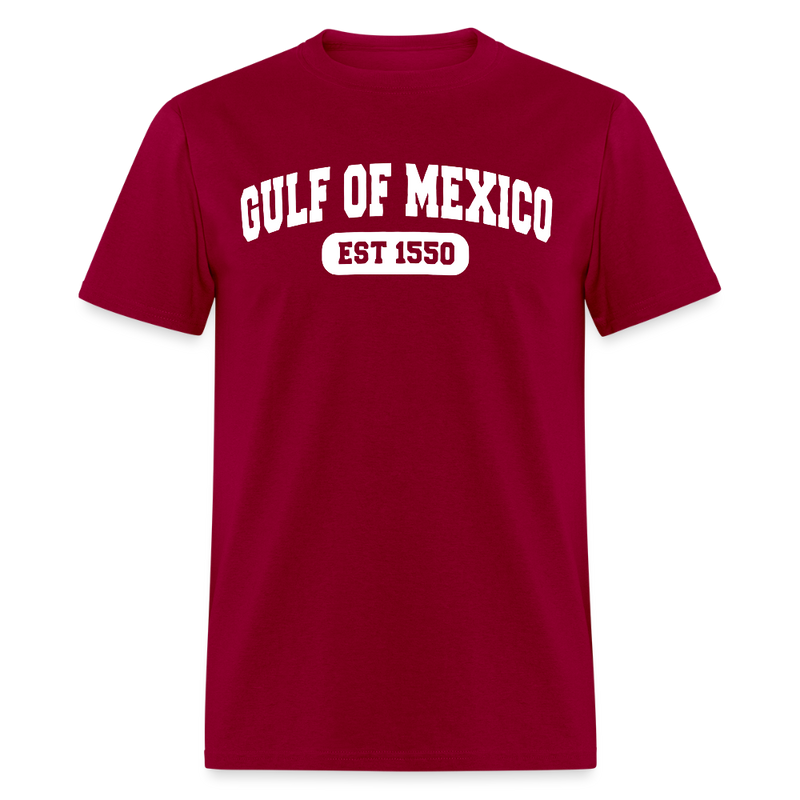 Gulf of Mexico Est. 1550 T Shirt - 7 - dark red