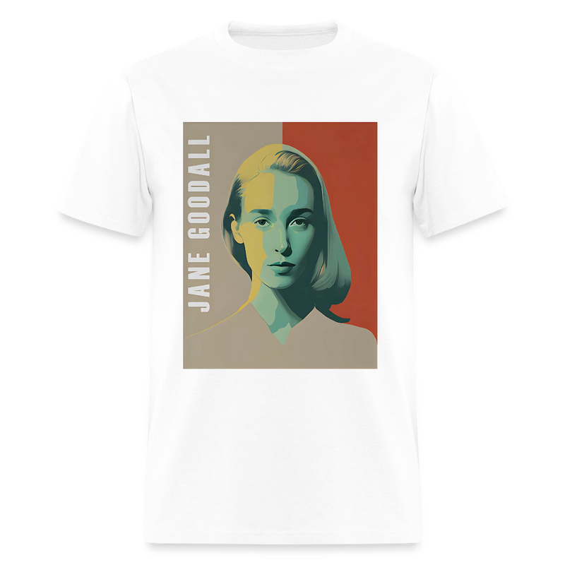 Jane Goodall Retro T Shirt - white