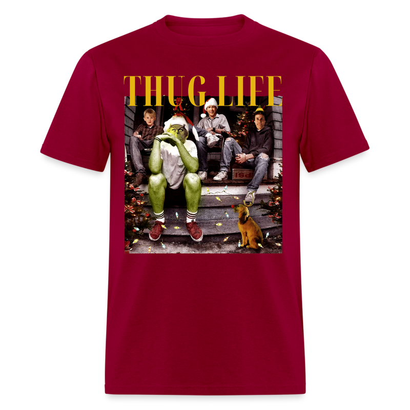 Thug Life Christmas T Shirt - dark red