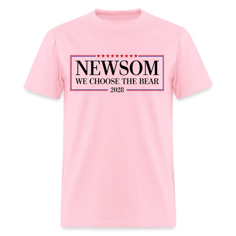 Newsom We Choose The Bear 2028 T Shirt - pink