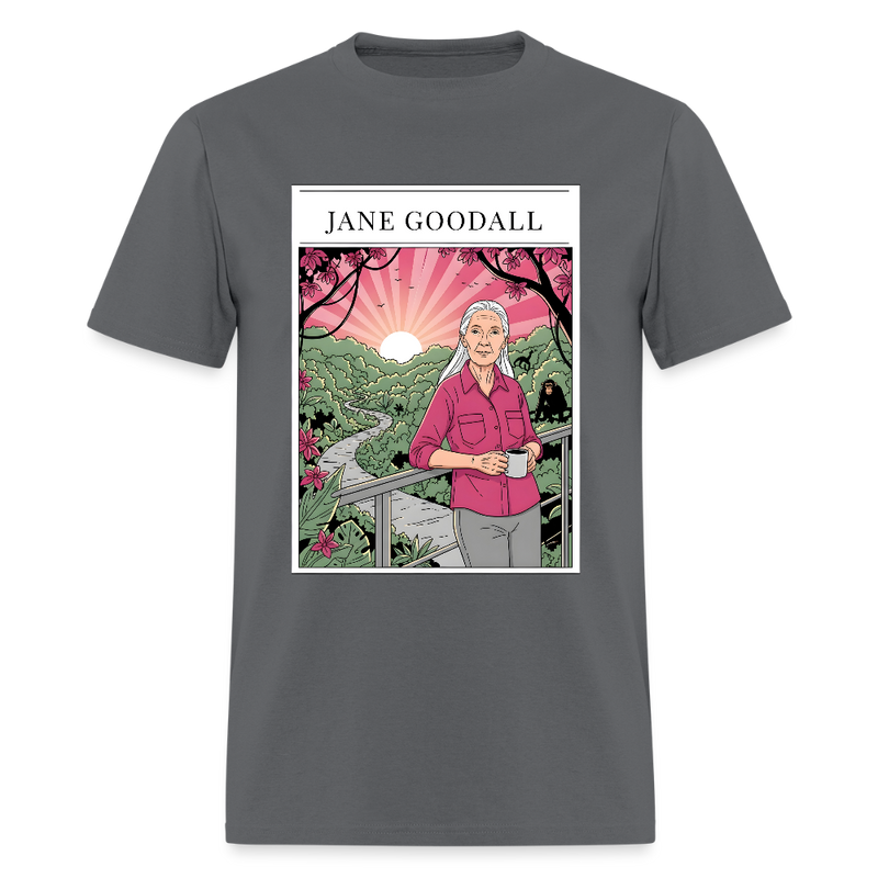RIP Jane Goodall T Shirt - 4 - charcoal