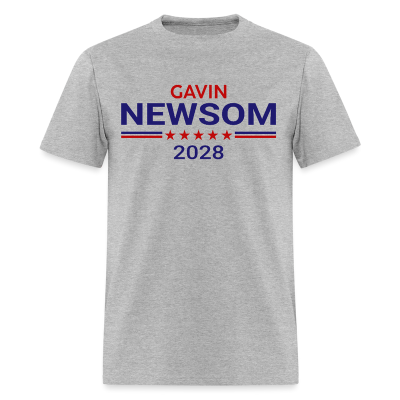 Gavin Newsom 2028 President T Shirt - heather gray