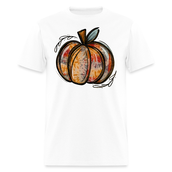 Watercolor Pumpkin Halloween T Shirt - 2 - white