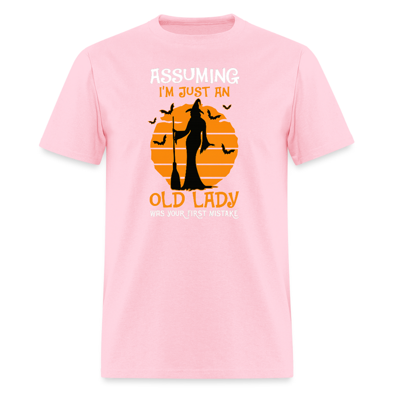 Assuming I'm Just An Old Lady Halloween T Shirt - pink