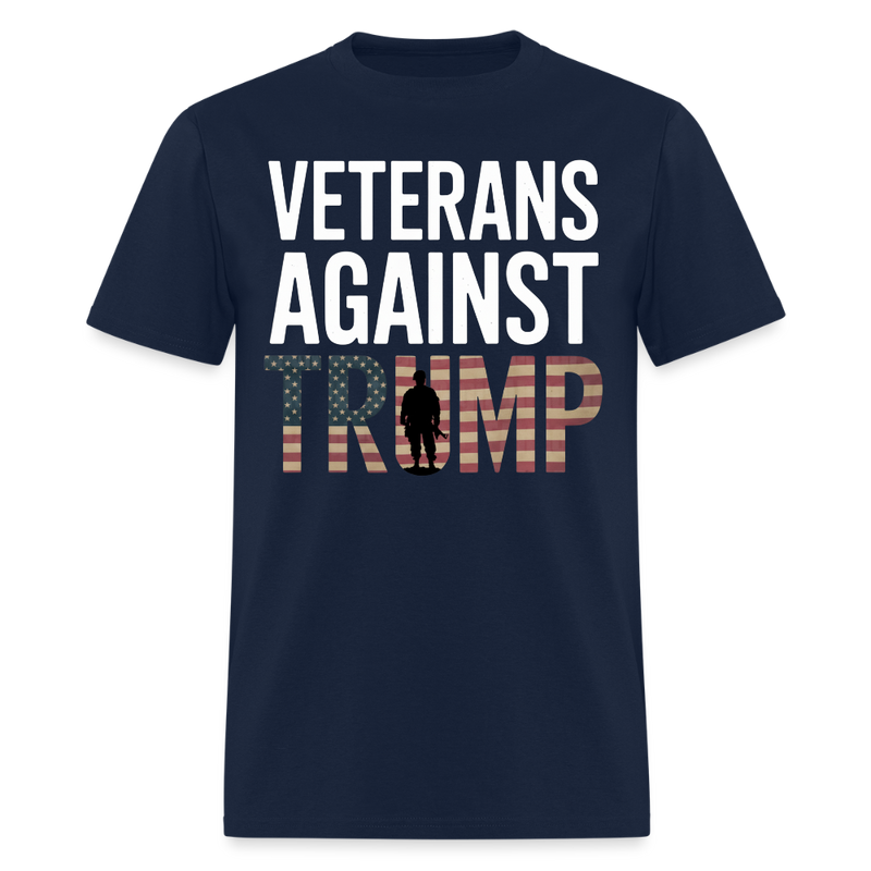 Veterans Againts Trump T Shirt - 14 - navy