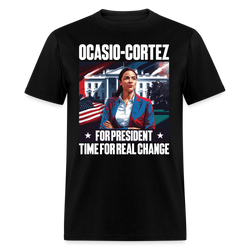 Ocasio-Cortez for President T Shirt - black