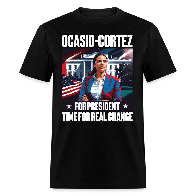 Ocasio-Cortez for President T Shirt - black