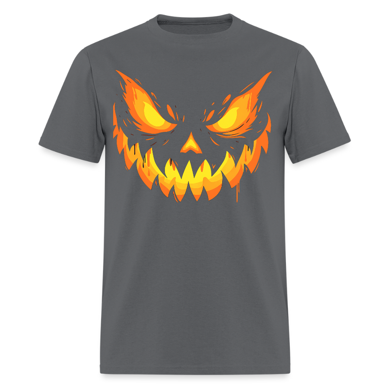 Jack O Lantern Halloween T Shirt - charcoal
