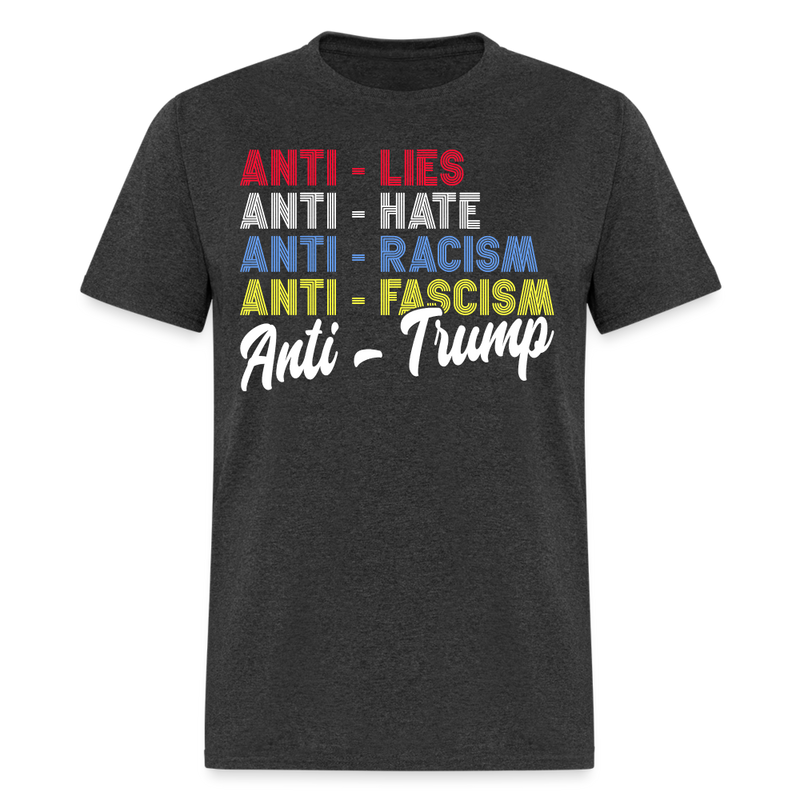 Anti Trump T Shirt - heather black