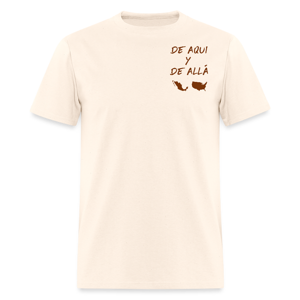 De Aqui Y De Allá We Are Not Lost Between Two Worlds T Shirt - natural