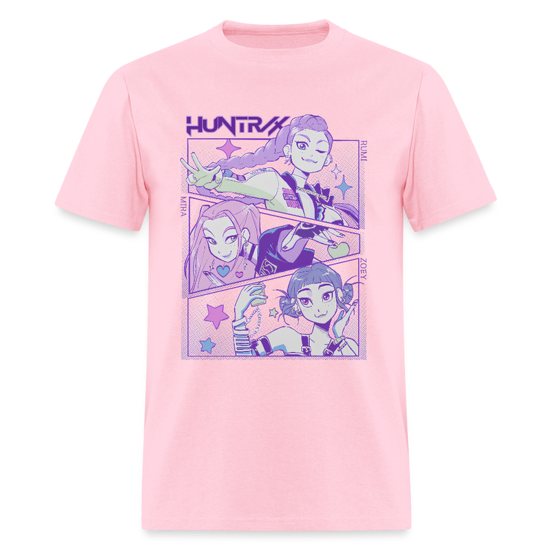 Kpop Demon Hunters Purple Huntrix Mira Rumi Joey T Shirt - pink