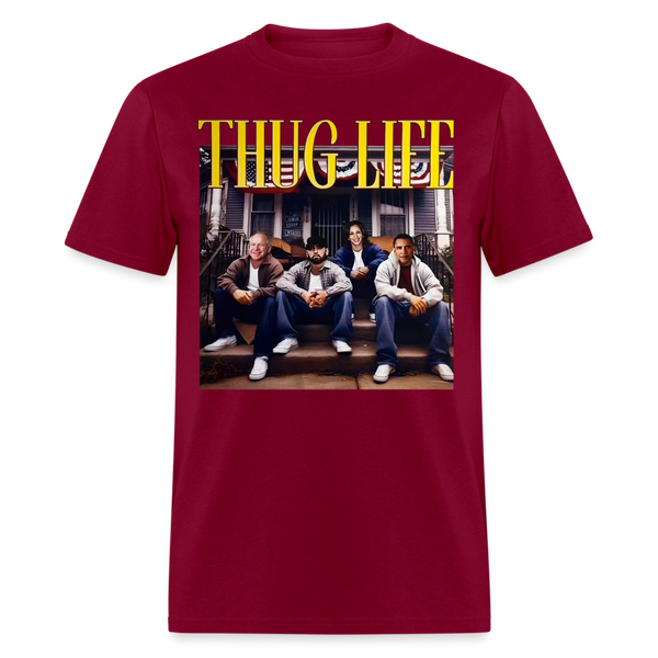Thug Life T Shirt - burgundy