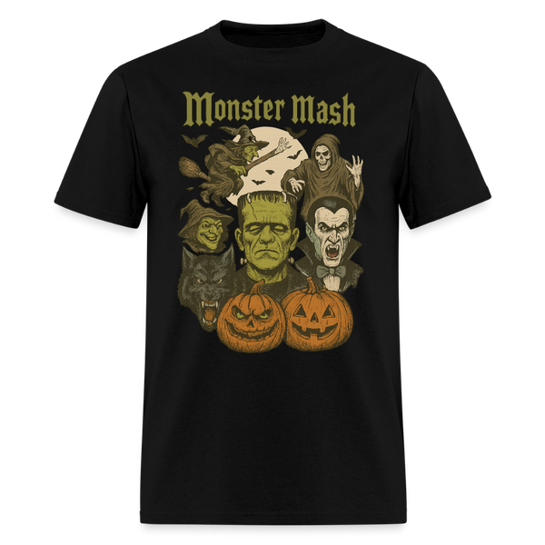 Monster Mash Halloween T Shirt - black