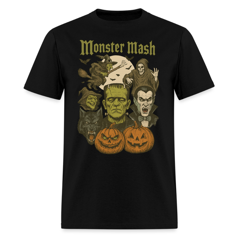 Monster Mash Halloween T Shirt - black