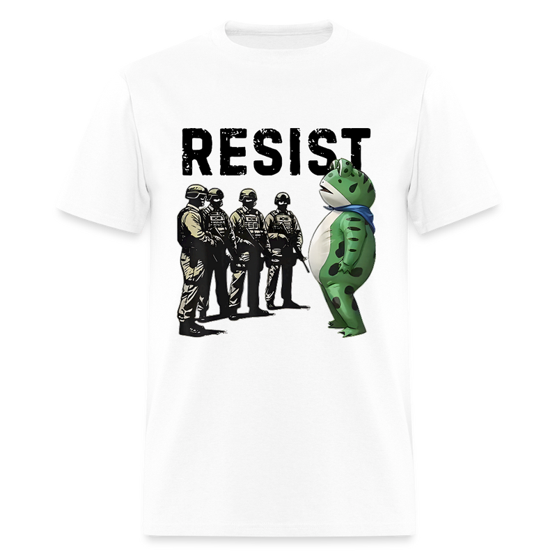 Portland Frog Protest Resist T Shirt - white