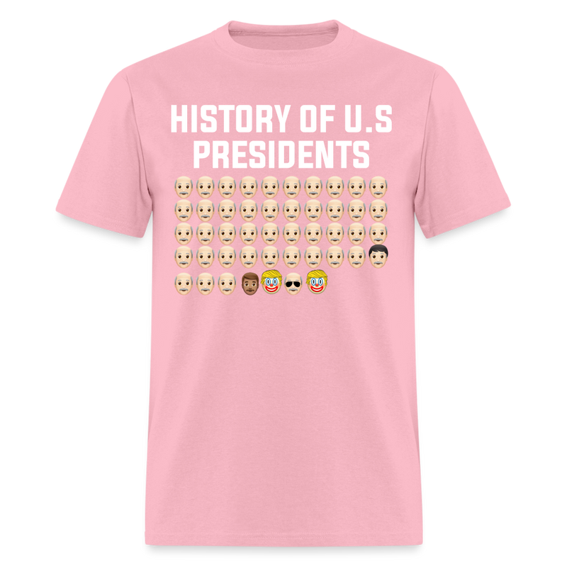 History Of US Presidents T Shirt - pink