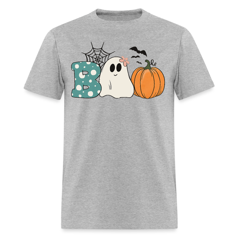 Boo Halloween T Shirt - 2 - heather gray