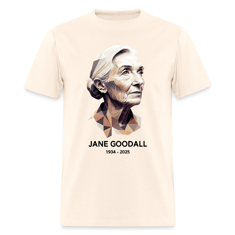 Jane Goodall 1934-2025 T Shirt - natural