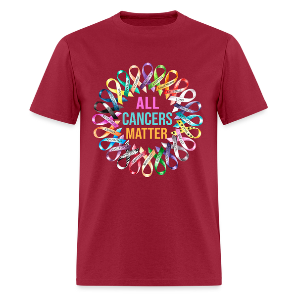 All Cancer Matters Breast Cancer Awareness Month T Shirt - dark red