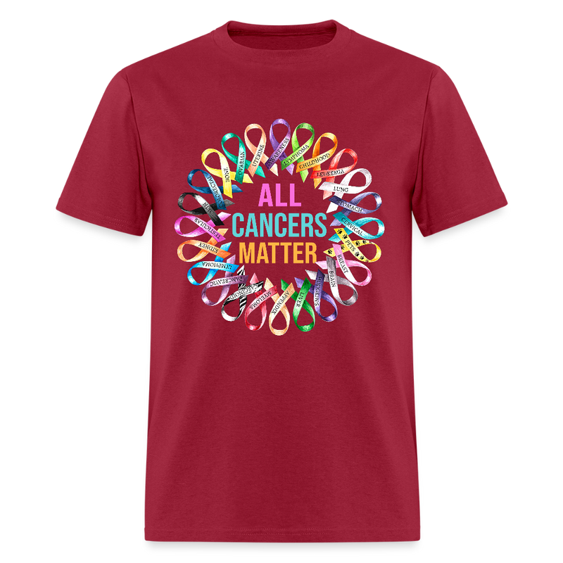 All Cancer Matters Breast Cancer Awareness Month T Shirt - dark red