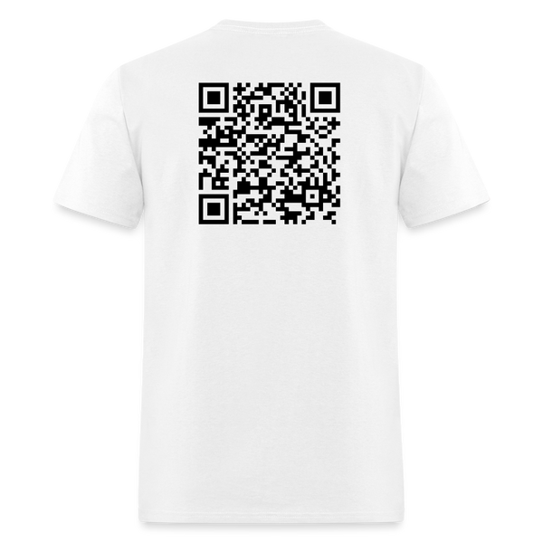 The World Is A Better Place QR Code T Shirt - white
