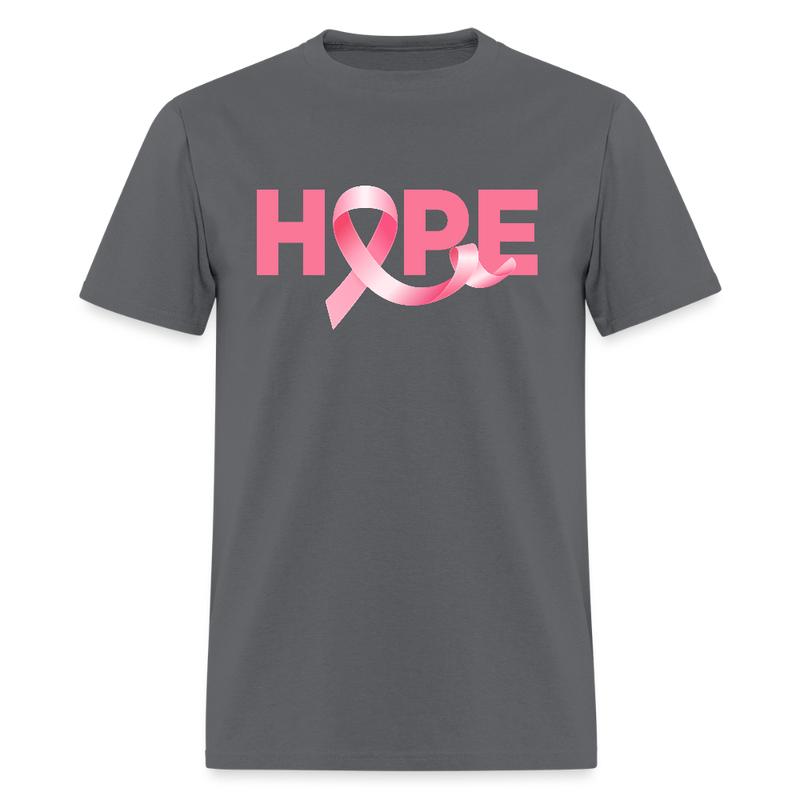 Hope Breast Cancer Awareness Month T Shirt - charcoal
