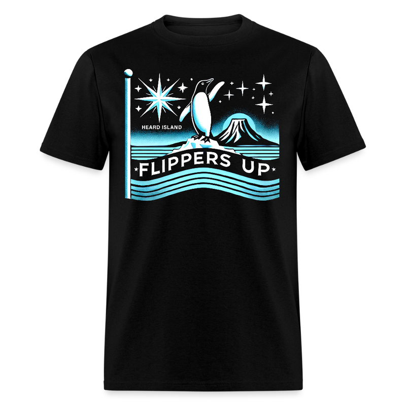 Flippers Up T Shirt - black
