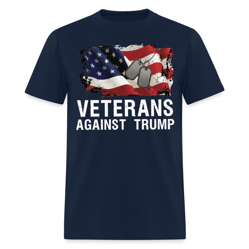 Veterans Againts Trump T Shirt - 6 - navy