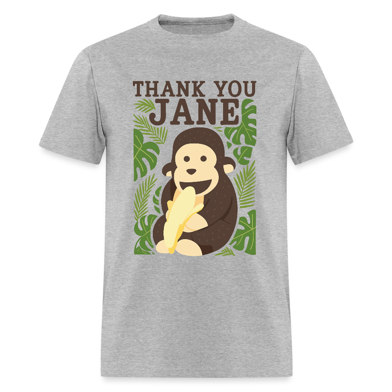 Jane Goodall Thank You Jane T Shirt - heather gray