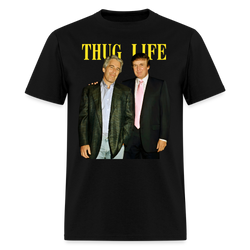 Thug Life Jeffrey Epstein and Donald Trump T Shirt - black