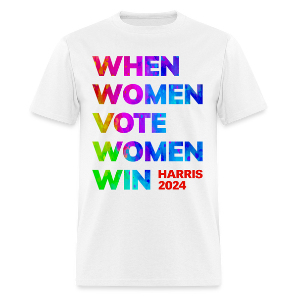 When Women Vote T Shirt - white
