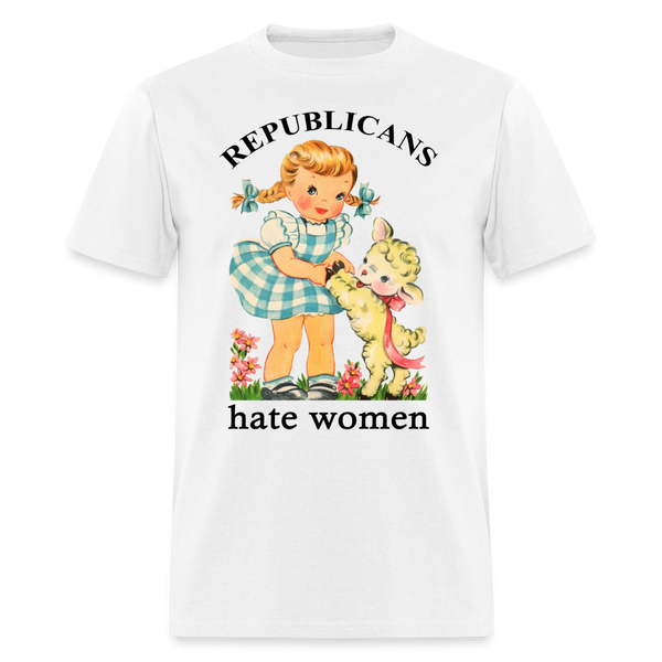 Retro Republicans Hate Women T Shirt - white
