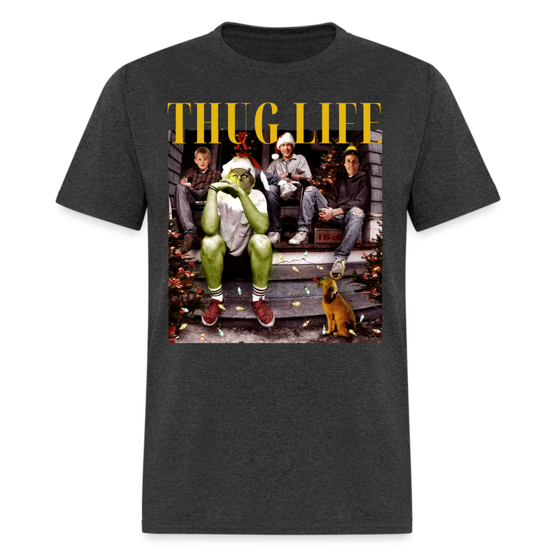 Thug Life Christmas T Shirt - heather black