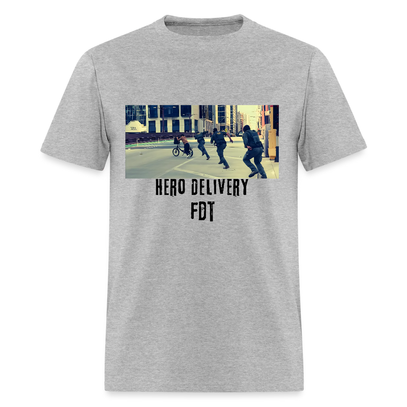 Hero Delivery FDT T Shirt - 2 - heather gray