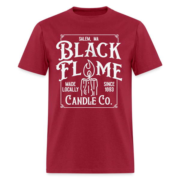Black Flame Halloween T Shirt - dark red