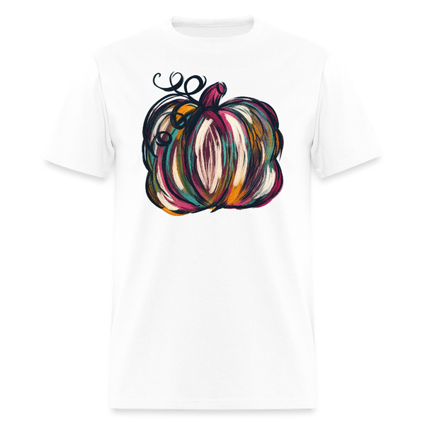 Watercolor Pumpkin T Shirt - white