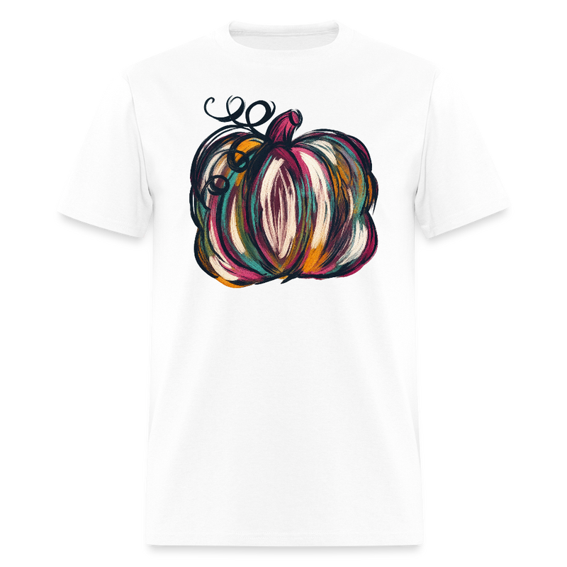Watercolor Pumpkin T Shirt - white