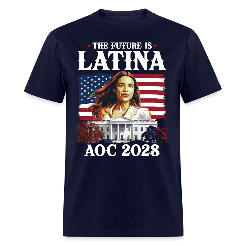 The Future Is Latina AOC 2028 T Shirt - navy