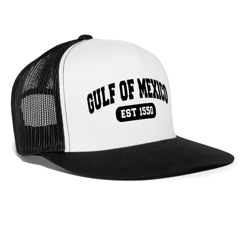 Gulf of Mexico Est. 1550 Trucker Hat - white/black