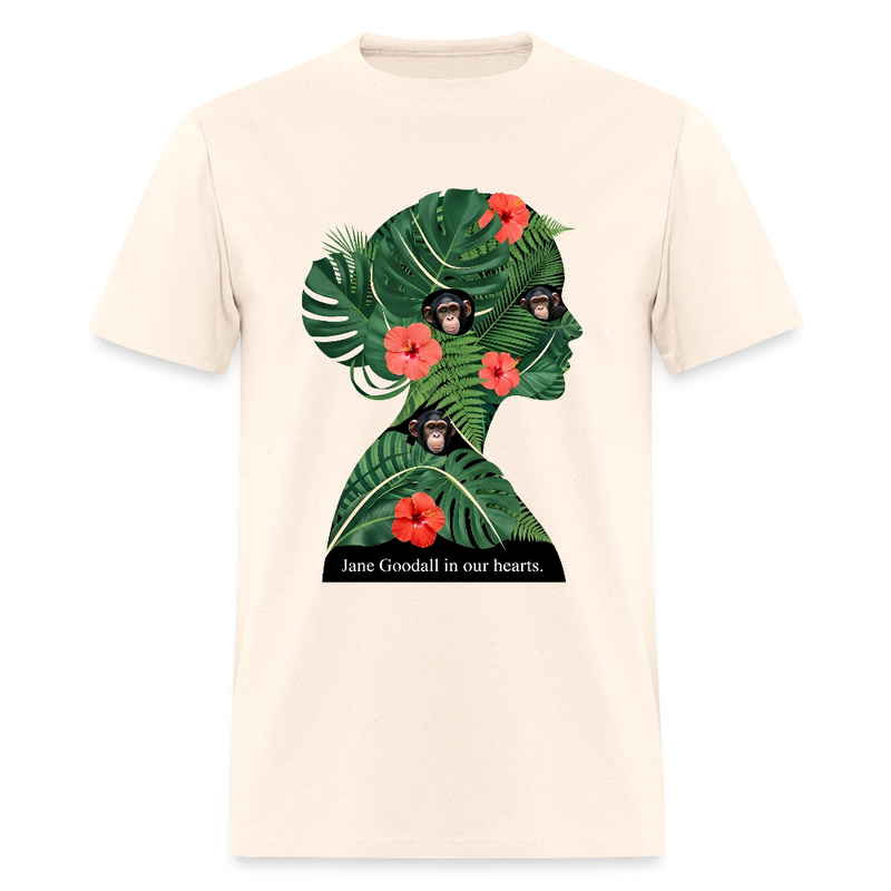 Jane Goodall In Our Hearts T Shirt - natural