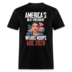 America’s Next President Wears Hoops T Shirt - black